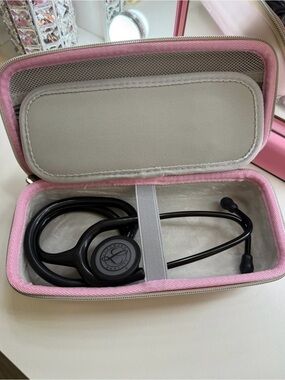 Black Littmann Stethoscope with Pink Case -